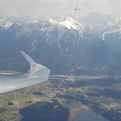 Flugwegposition um 10:32:08: Aufgenommen in der Nähe von Garmisch-Partenkirchen, Deutschland in 2312 Meter
